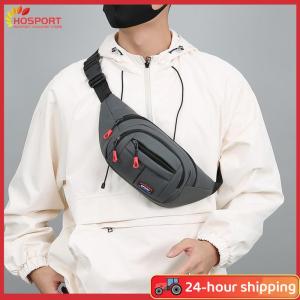 【HOSPORT】Men Women Fanny Pack with 4-Zipper Pockets Crossbody Bag with Adjustable Strap Sling Bag for Travel Hiking Running