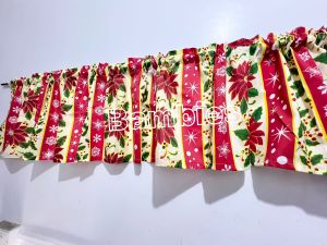 Christmas Valance Curtain /Small Curtain /christmas Design 15 inches long