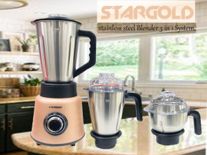Stargold Stainless steel blender (SG-1366) 3 in 1 Mixer Grinder 600W juicer Maker