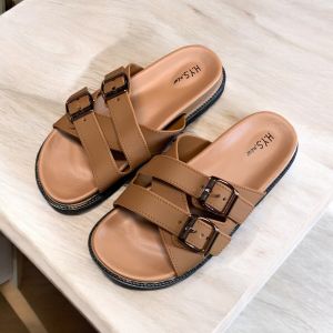 Sandal Jelly Wanita Terbaru/ Sendal Selop Karet Gesper Cewek Kekinian/ HYS 2508-2 Jelly Import