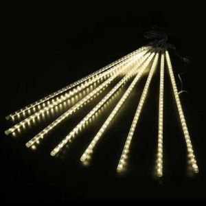 LAMPU METEOR LED 50 CM HUJAN TURUN MERAH PUTIH RGB KUNING WARNA WARNI DEKORASI OUTDOOR  RAMADHAN