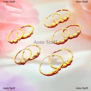 [COD] Auto Stuff ต่างหูลูกปัดนำโชคสีทองสำหรับงานแต่งงานของขวัญวันเกิดเครื่องประดับที่สวยงาม