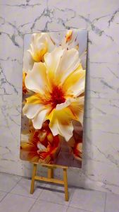 Tranh Hoa 5D Hiện Đại Trang Nhã Tạo Không Gian Tinh Tế Tranh Canvas Tranh Tráng Gương Tranh Phòng Khách