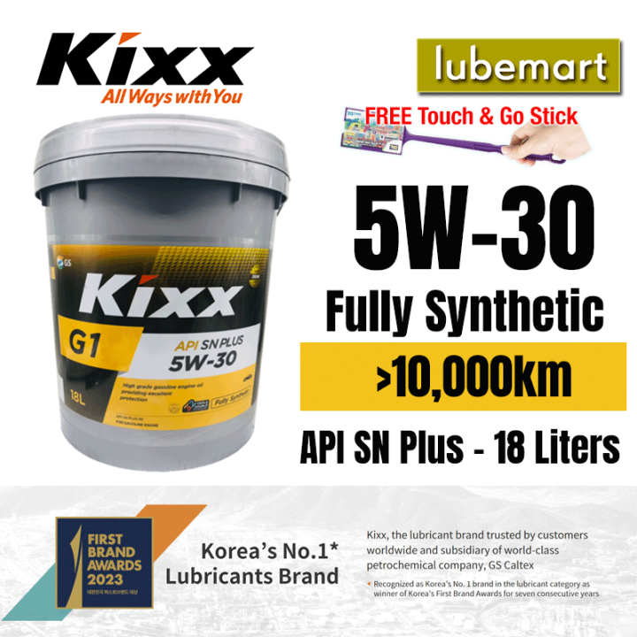 KIXX 5W30 Fully Synthetic Engine Oil - KIXX G1 5W-30 API SN Plus Petrol ...