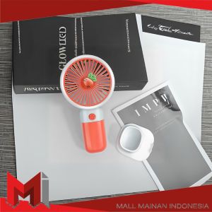 MallMainan-C906 Kipas Angin Genggam Mini Portable Motif Buah Cute Fan USB Charge / Kipas Angin Mini Fan Bentuk Buah Lucu Import