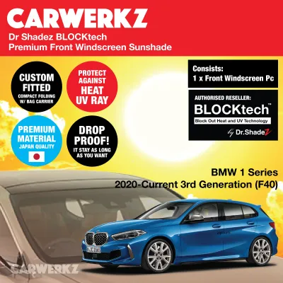Dr Shadez BLOCKtech Custom Car Front Windscreen Foldable Sunshade for BMW X1 X2 F48 F10 X3 G01 G30 ACTIVE TOURER F45 GRAN TOURER F46 iX3 F40 F70