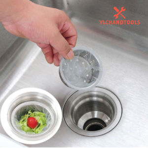 30/100pcs Kitchen Sink Basin Disposable Trash Filter Mesh Drain Bag Drain Cover Net/Beg Penapis Sink Dapur