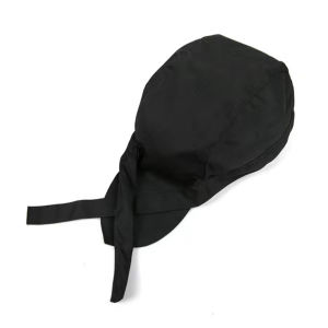 GOODSHOP Black Pirate Chef Hat High Quality Waiter Uniform Cap Bakery BBQ Grill Hat Restaurant Cook Work Hat