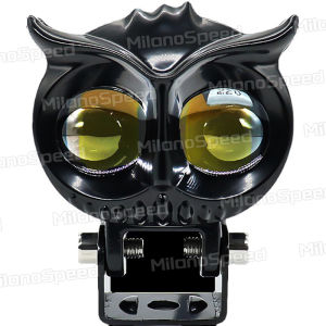 (Dikirim Dari Jakarta) Lampu Tembak Laser LED D2 Owl 2 Warna CR7 Putih Kuning Jauh Dekat Dijamin Terang/Lampu Sorot Tembak Laser Gun Mini LED D2 Owl Mobil Motor 20Watt