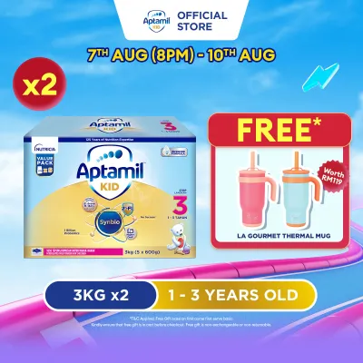 Aptamil KID Step 3 Growing Up Formula 1 - 3 years 3KG X 2 (Susu Milk Powder 奶粉)