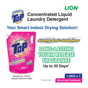 Top Blooming Freshness Concentrated Liquid Detergent Refill 1.5kg