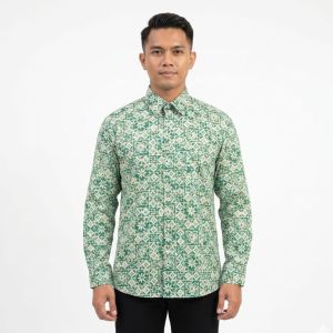 Exclusive Batik Long Sleeve (L Size) - 100% Genuine Handmade Batik - Hand-Stamped