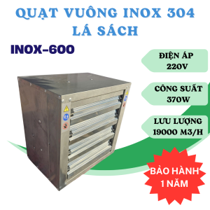 Quạt Hút Gia Đình Kim Long Inox 304 60x60x40cm 370W Không Baffle - Bảo Hành 1 Năm