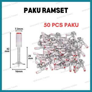 Paku Beton Mini Ramset 7.3mm Isi 50 Pcs Refill Paku Mini Nail Fastening Gun T-rex Mini