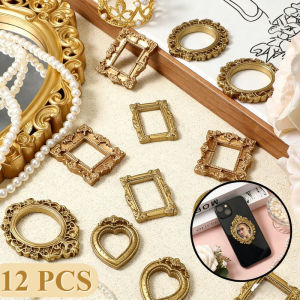 12PCS Vintage Mini Picture Frames Set Wall Gallery Decor Small Photo Frames for Gallery Wall Collage Cafe Wall Decorations