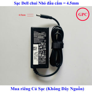 Sạc Laptop Dell 19.5V - 3.34A - 65W Chân Kim Nhỏ đường kính đầu sạc 4.5mm (ký hiệu Φ4.5x3.0mm)