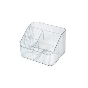 LD-K189 Organizer Kosmetik Rak Make Up Transparan / Tempat Remote AC TV HP Desk Storage / Rak Sekat