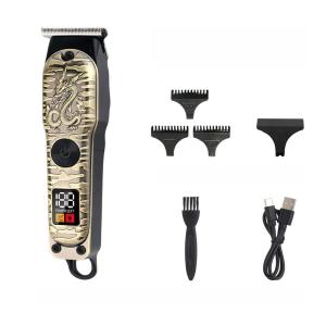 Hair Clipper Push Cordless Hair Clippers for Men Beard Trimmer with LED Display Mens Hair Trimmer Cordless Barber Clippers