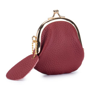 Royal Bagger Mini Coin Purses for Women Genuine Cow Leather Small Clip Pouch Fashion Clutch Lipstick Bag Key Bags 1501