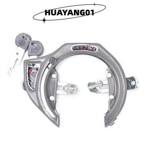 HUAYANG01 [HOT FASHION] โซ่เหล็กกันขโมยล็อคจักรยานเสือภูเขาพร้อมกุญแจ