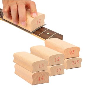 ROLL 7.25/9.5/10/12/14/15/16in Wooden Guitar Radius Sanding Block Guitar Parts Arc Polishing Guitar Fret Leveling Musical Instruments Guitar Accessories Fingerboard Luthier Tool