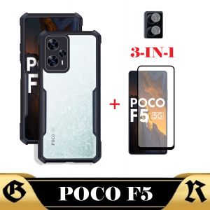 PROMO 3IN1 Case POCO F5 5G Transparan Softcase Casing