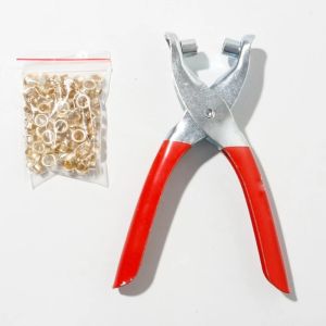 140mm Grommet Eyelet Pliers Set 30 Eyelets for Fabric Paper Bags Craft Shoes Fabric Pliers Household Hand Tool