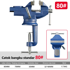 Catok Paron Ragum Bench Vice 4 5 Catok Meja Tanggem Meja Putar Bais Besi 4 Inci 5 Inci Vise Penahan Penjepit Pemutar 360 Derajat