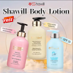 Shawill Sakura lotions buy 1 take 1 on sale niacinamide lotion for body lotion whitening skin Body lotion moisturizer for hand dry skin Not sticky long lasting fragrance 500ml S8004
