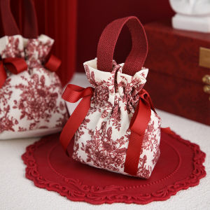 Canvas Wedding Sweet Gift Bag Gift Bag with Hand Drawstring Bag