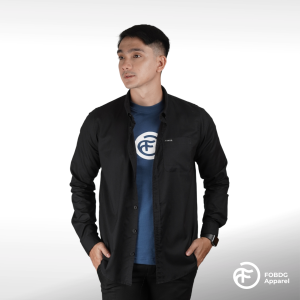 Fobdg Kemeja Pria Polos Lengan Panjang Kemeja Oxford Bahan Premium