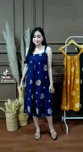 Daster Kekinian Busui Jumbo Murah daster gede Yukensi bigsizeTanpa Lengan Tali Satu Jumbo Ld 130