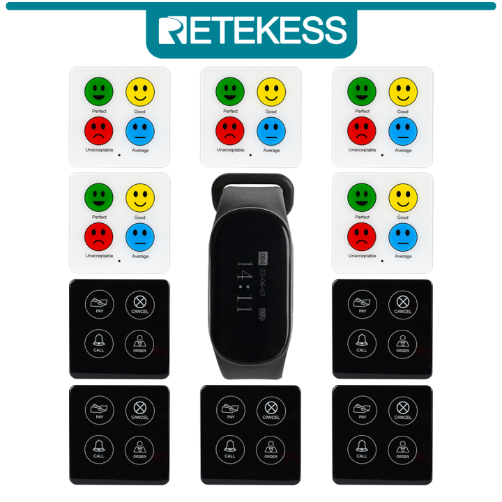 Retekess TD112 Waiter Wireless Calling System Watch Receiver with TD033 ...