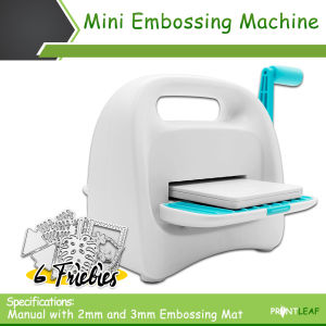 Printleaf Small Manual Embossing Machine Hand Crank for Scrapbooking Card Making