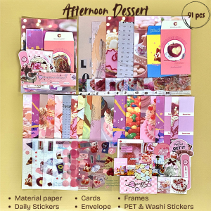 86pcs Vintage DIY Material Papers Mixed Stickers & Papers For Scrapbook Journal Decoration Set 86 件手账复古素材包