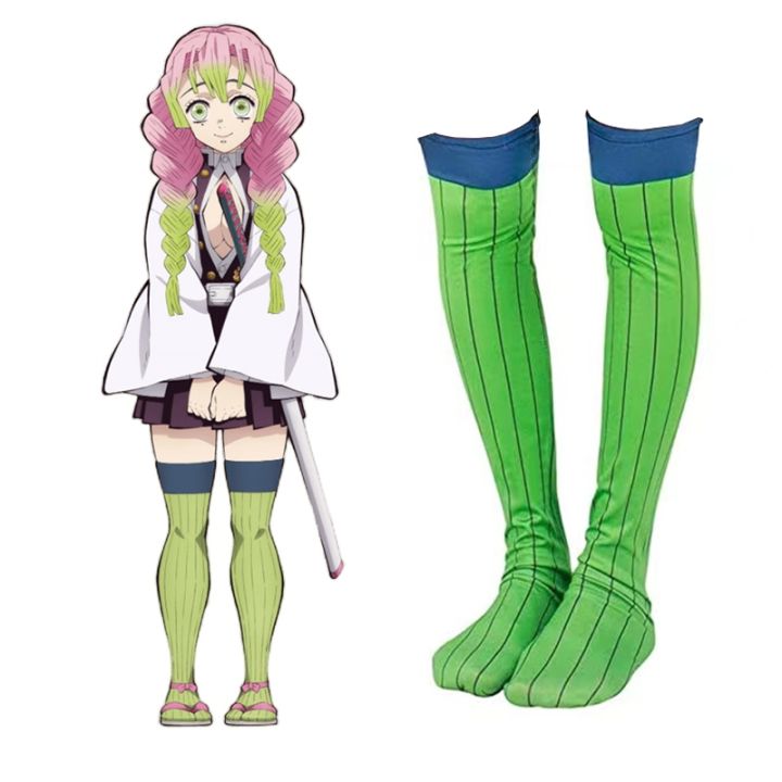 Great. cos play 」 Anime Kanroji Mitsuri Cosplay Sock Demon Slayer ...