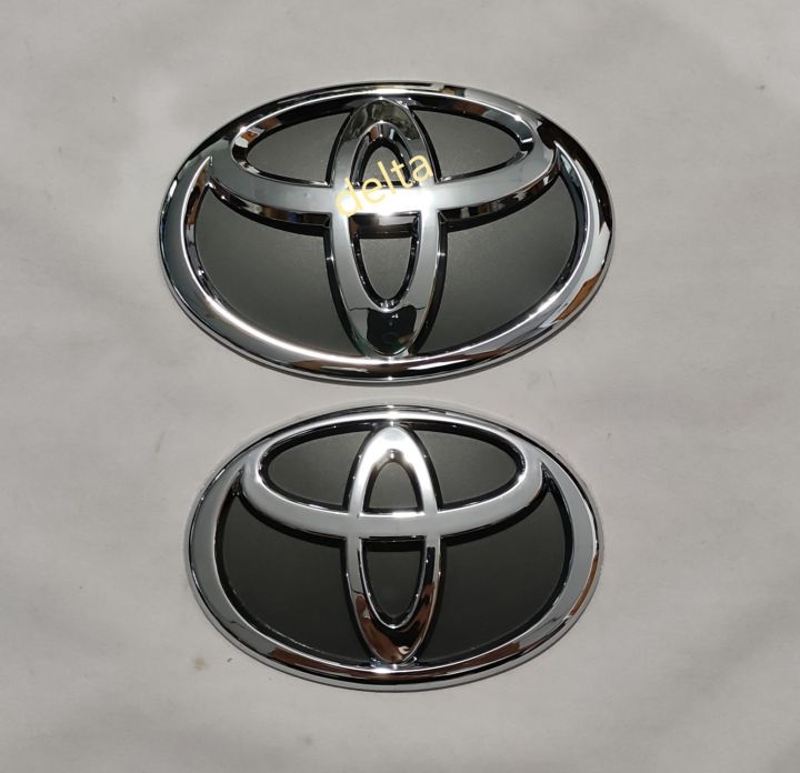 Emblim/Logo Variasi Toyota Chrome Plat Hitam Calya,Agya,Rush lama,Yaris ...