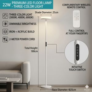 【Free installation】Super Bright Floor Lamp Living Room Bedroom Lamp Atmosphere Light Upward Light Eye Protection Lamp