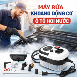 Máy Rửa Khoang Động Cơ Ô Tô Hơi Nước – Rửa Cửa Kính Siêu Sạch Không Hóa Chất