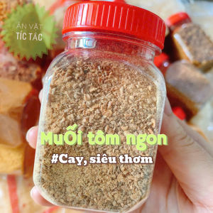 Muối TÔM NGON Loại Đặc Biệt Thơm Mùi Tôm Ít Mặn Cay Ngon Hũ 100G