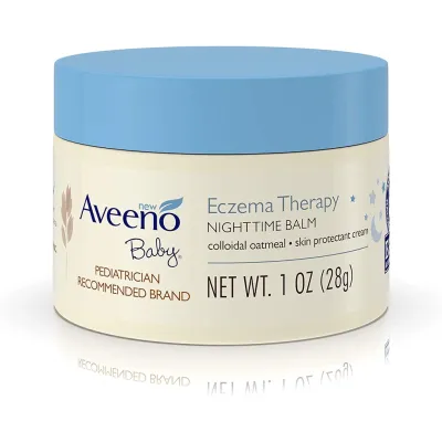 Aveeno Baby Eczema Therapy Moisturizing Cream | Nighttime Moisturizing Balm | Itch Relief Balm | Baby Cleansing Wash