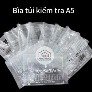 Bìa nút kiểm tra in A5 - Bìa túi kiểm tra bảng cửu chương combo 10 cái