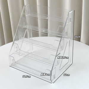 Warm.home-MY Acrylic Badge Display Stand Clear Tiered Organizer Desktop Storage Rack Dustproof Collectible Cards Jewelry Accessories