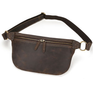 Big Waist Bag Mens Leather Belt Pounch Anti-theft Waist Pack Fanny Pack Bum bag Belt Waist Pouch Chest Bags For Male leather sac2026