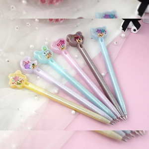 Handmade DIY Pen Silicone Mold Cute Ballpoint Pen Quicksand Mold DIY Resin Casting Mold Crafts Making Supplies Nonstick