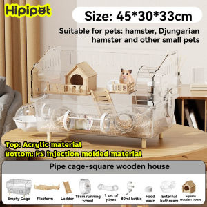 Premium Extra Large Hamster Habitat – Sturdy Acrylic Build Big Front Access & Anti-Escape Design. Complete with essential accessories easy to clean & built to last. Ideal for daily use & long-term care 10-Year Lifespan