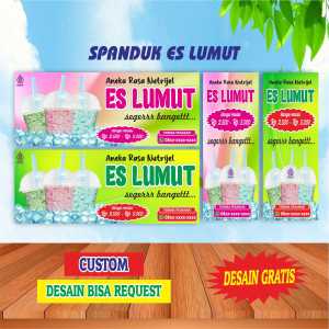 Banner Spanduk Minuman Es Lumut Viral  Bisa Request Desain