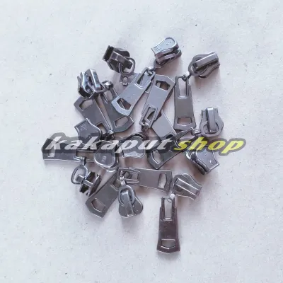12 pcs Kepala Resleting/kepala resleting jaket 5 Vislon (Gigi Kasar)