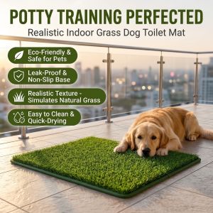Artificial Grass Dog Toilet Mat Washable Fake Grass Pee Pad Puppy Potty Training Lawn Mat Pet Toilet Pad
