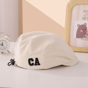 หมวกแก๊ปสีทึบหมวกเบเร่ต์ผ้าฝ้ายแบบบางระบายอากาศได้ดีสำหรับหมวกแก๊ปโผล่เด็กผู้ชายเด็กผู้หญิงหมวกสไตล์ตะวันตกอเนกประสงค์สำหรับฤดูใบไม้ผลิ